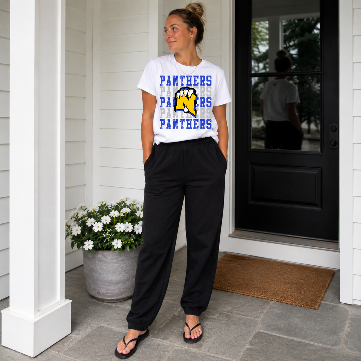 Panthers Repeated Mascot Spirit Tee