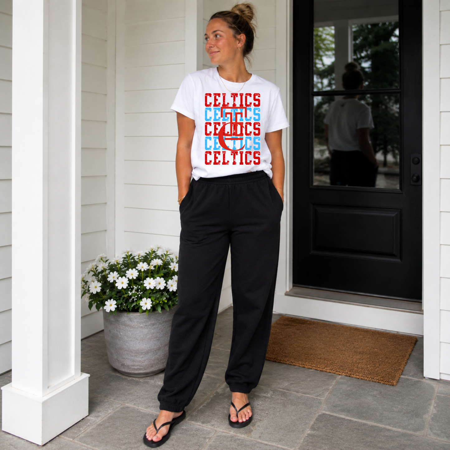 Celtics Repeated Mascot Spirit Tee