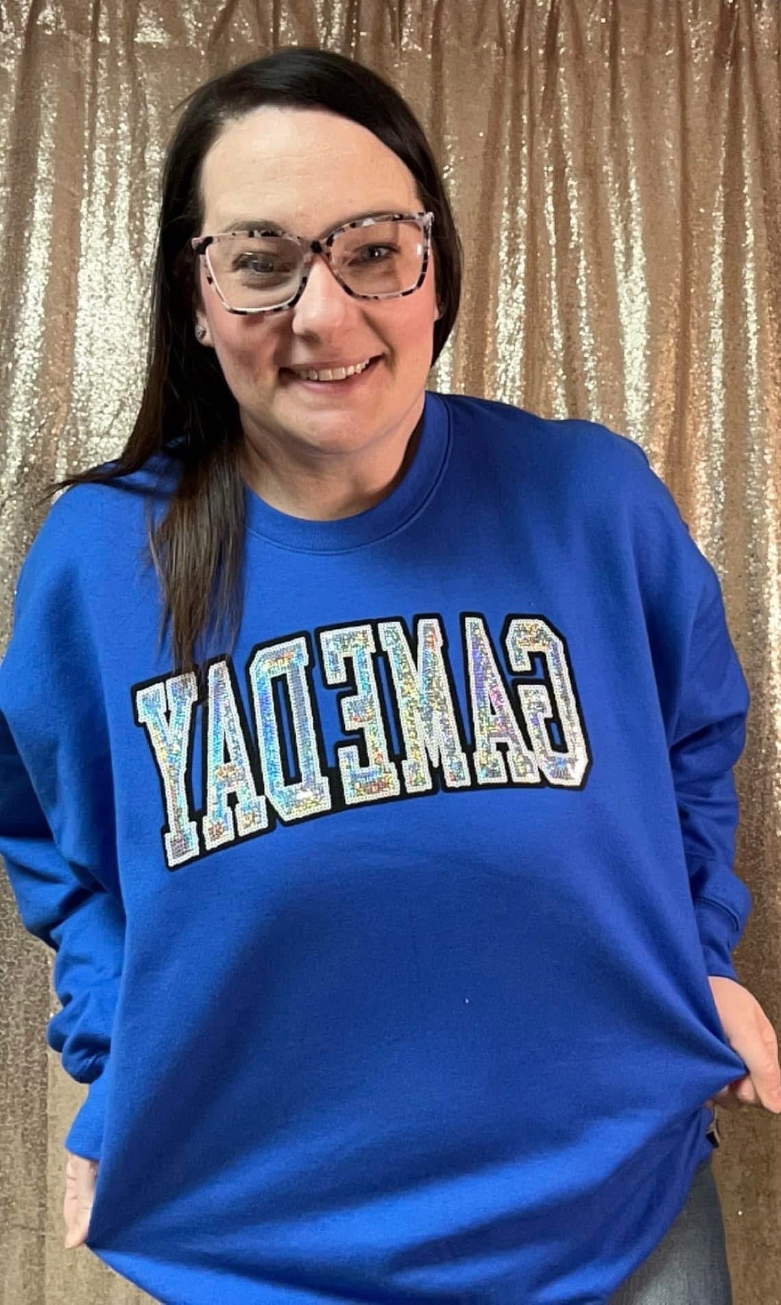 Game day Sequin Crewneck