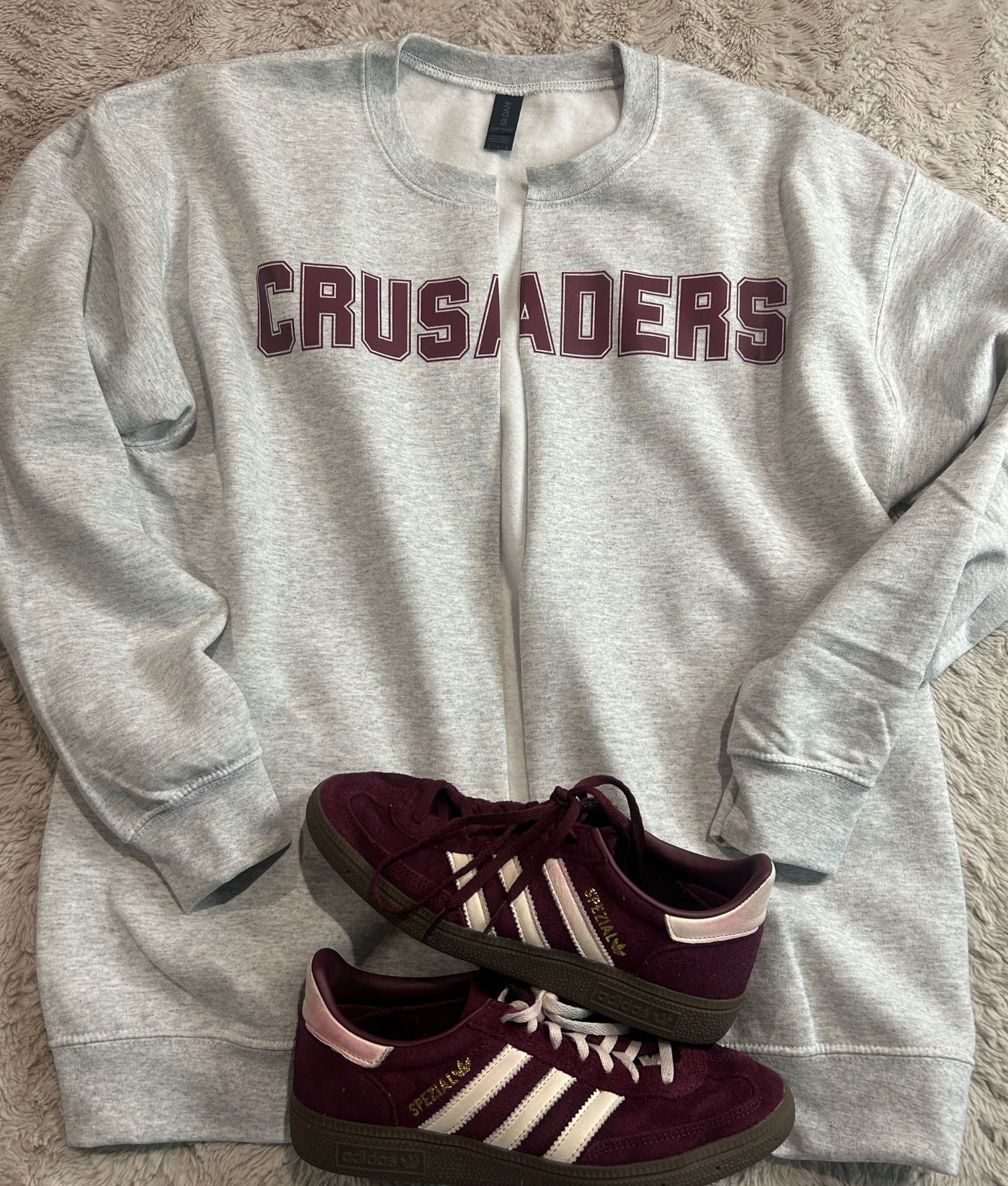 Split Cardigan Crewneck