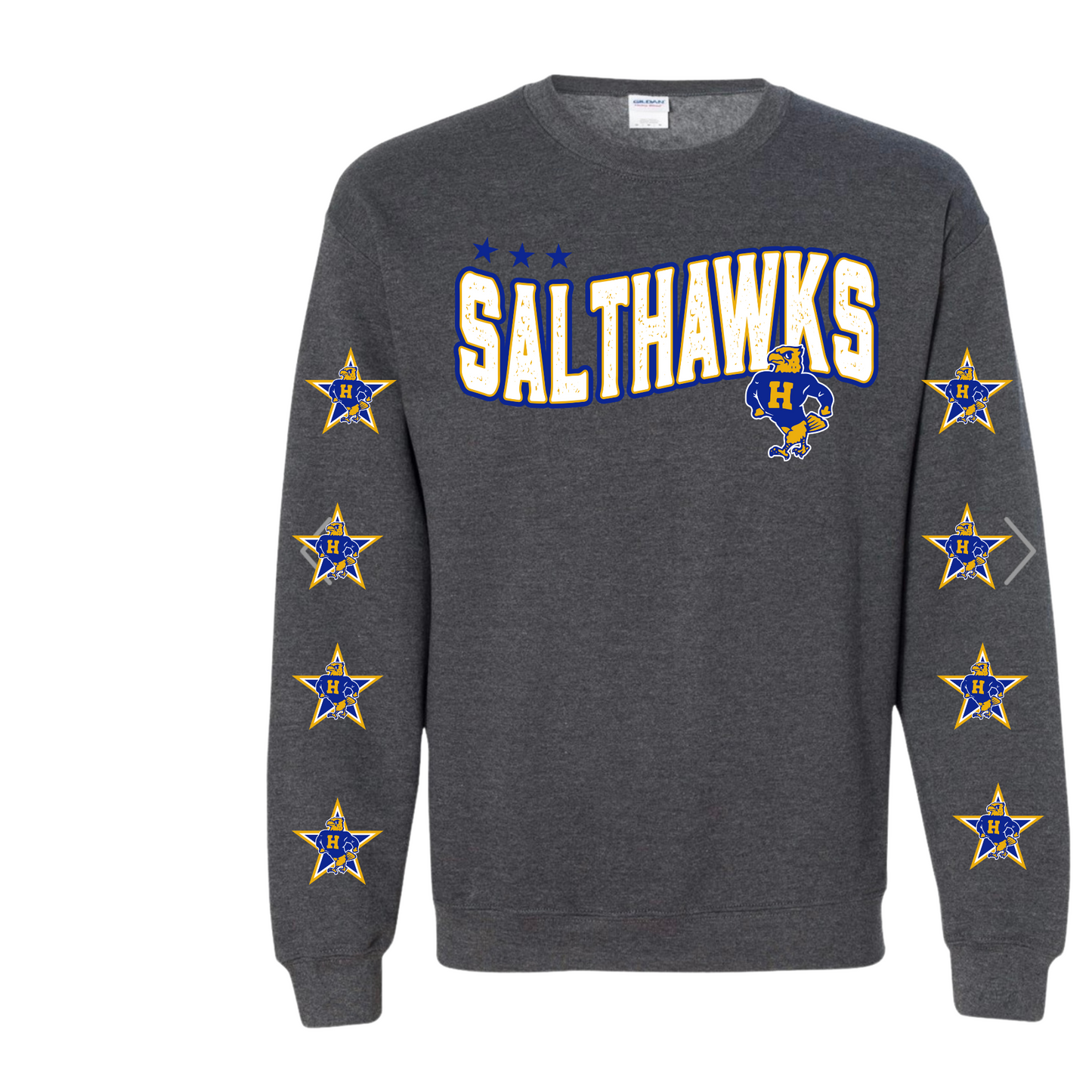 Salthawks White Font Distressed