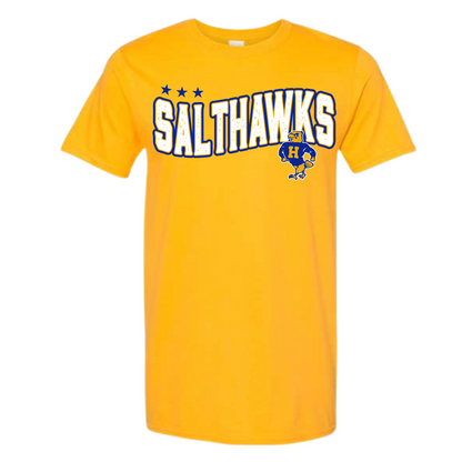 Salthawk Distressed white font tshirt