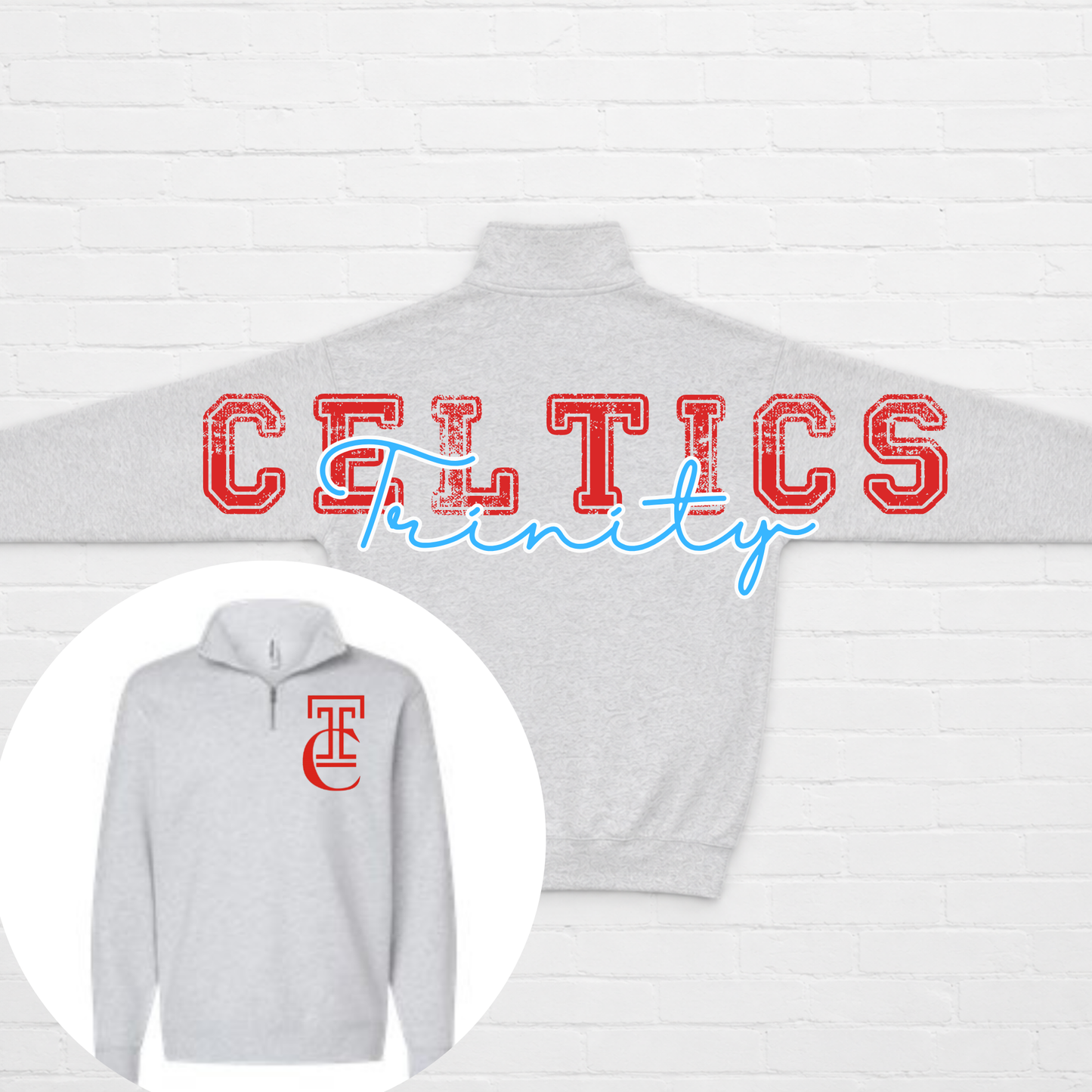 Celtics Full Back Distressed Mascot w/ Pocket