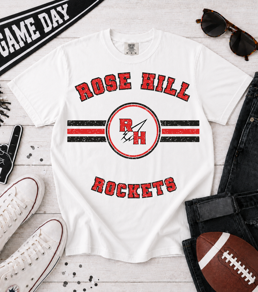 Rose Hill Rockets Retro Rally Spirit Tee