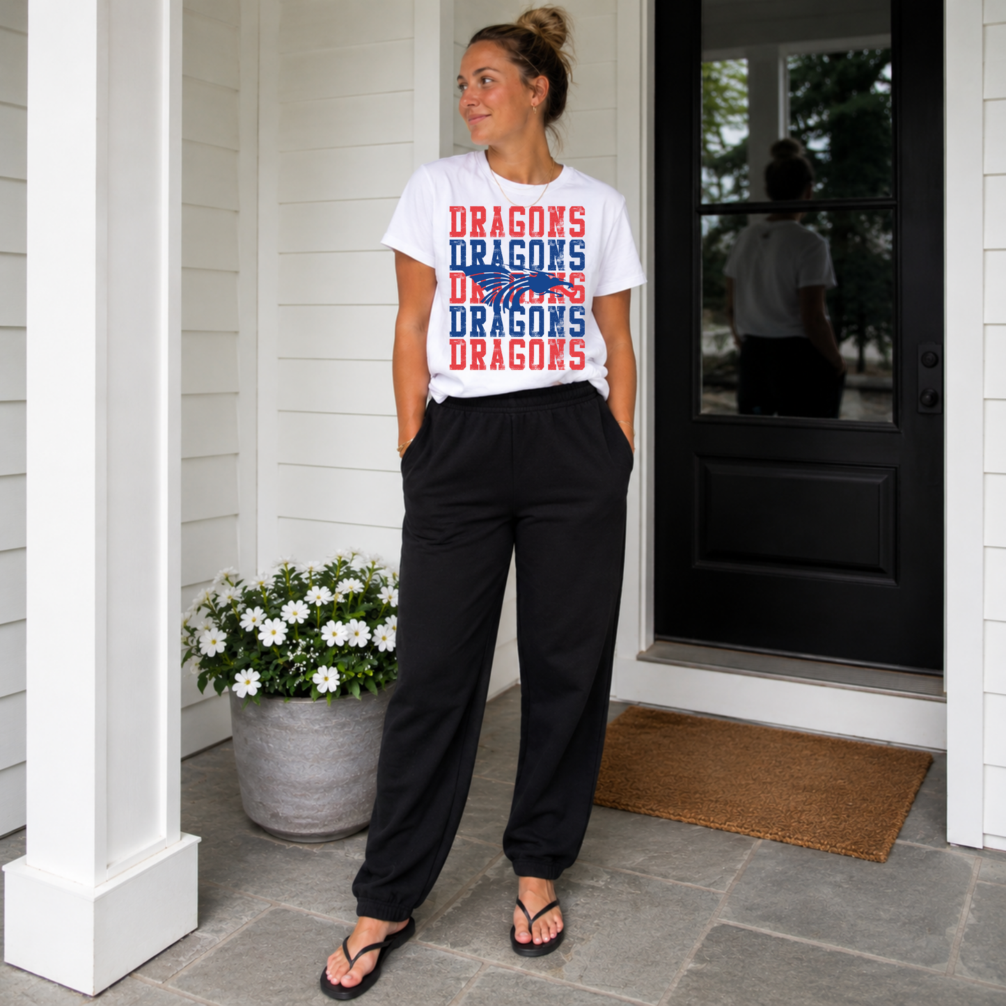 Repeated Mascot Spirit Tee