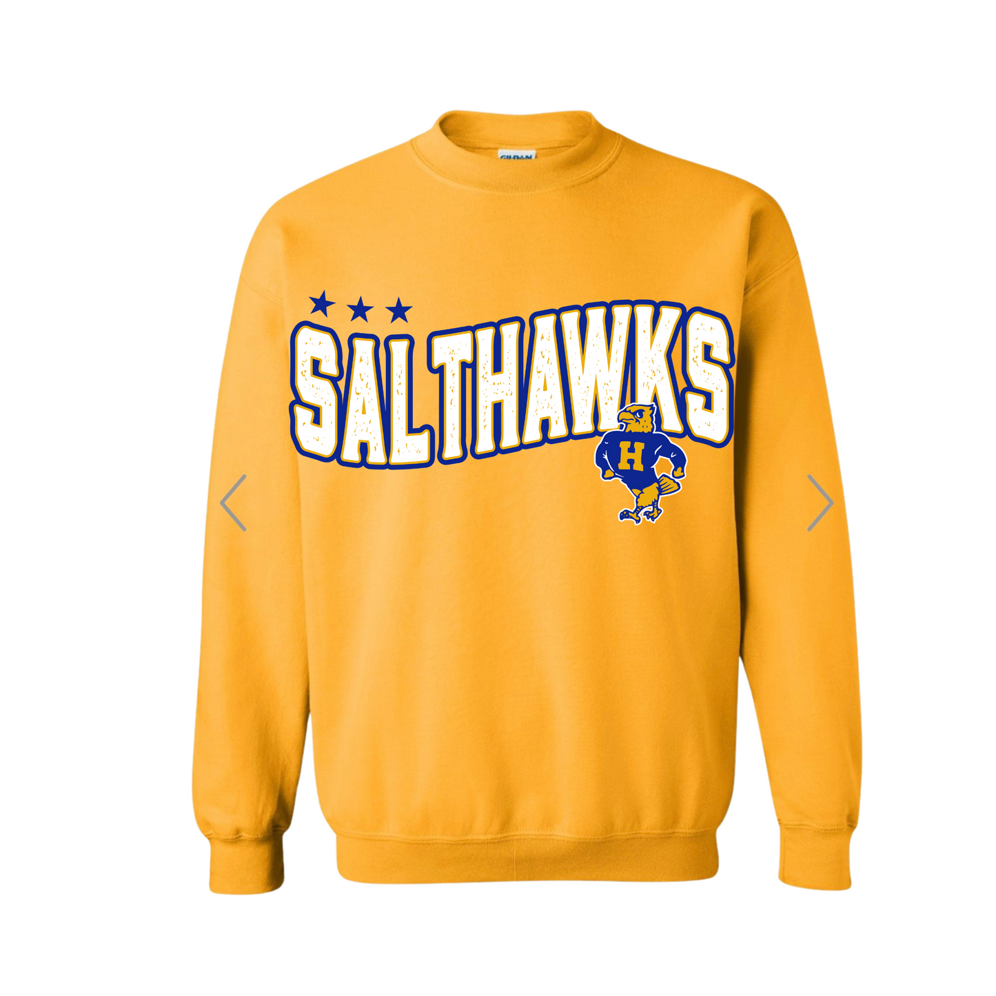 Salthawks White Font Distressed