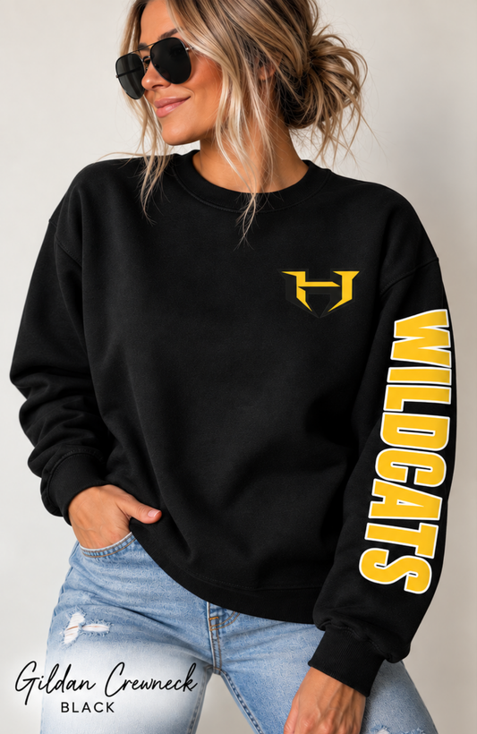 Haven Wildcats Pocket + Sleeve Crewneck