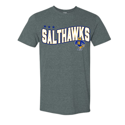 Salthawk Distressed white font tshirt