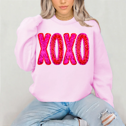 Valentine XOXO faux glitter