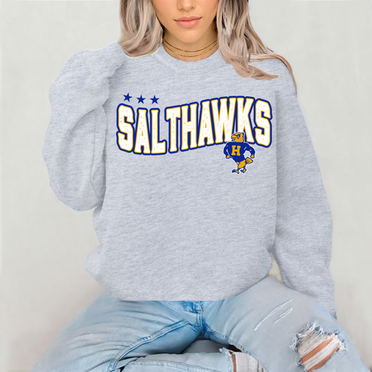 Salthawks White Font Distressed