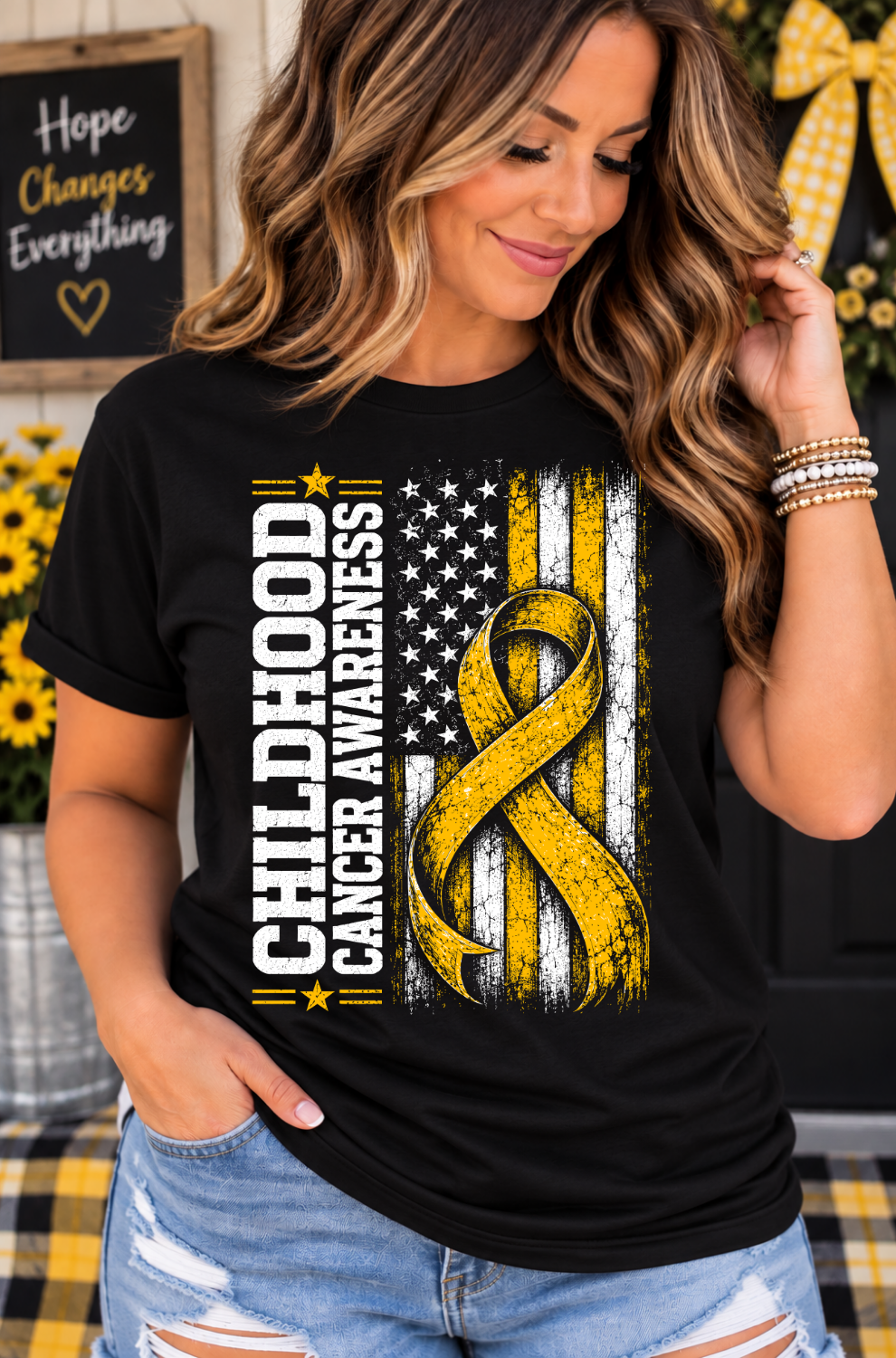 💛 Childhood Cancer Awareness Tees 💛