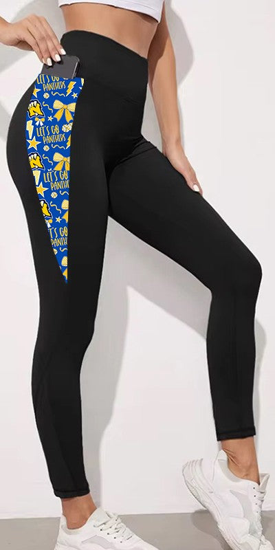 🖤💙❤️⚾ CUSTOM SCHOOL POCKET LEGGINGS⚾💛💛
