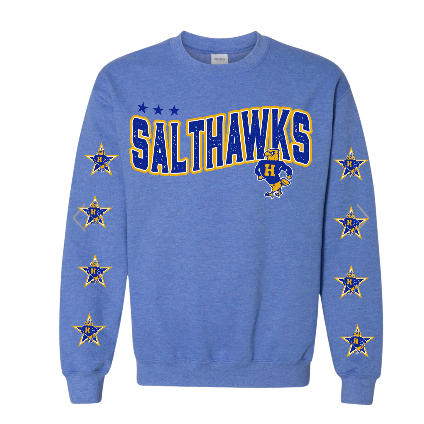 Salthawks Blue Font Distressed