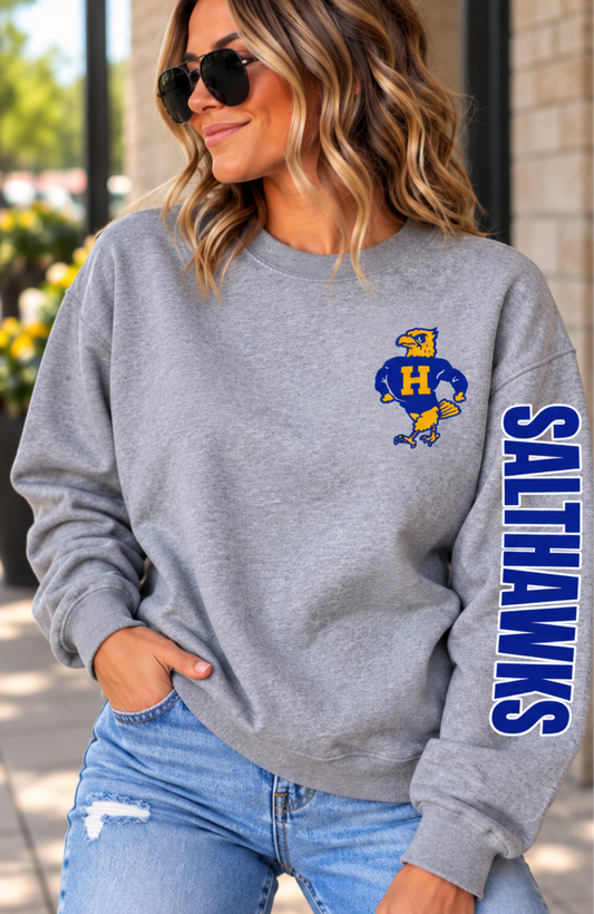 Hutchinson Salthawks Pocket + Sleeve Crewneck