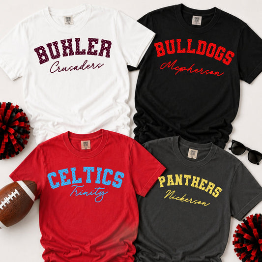 Polka Dot Varsity Spirit Tee