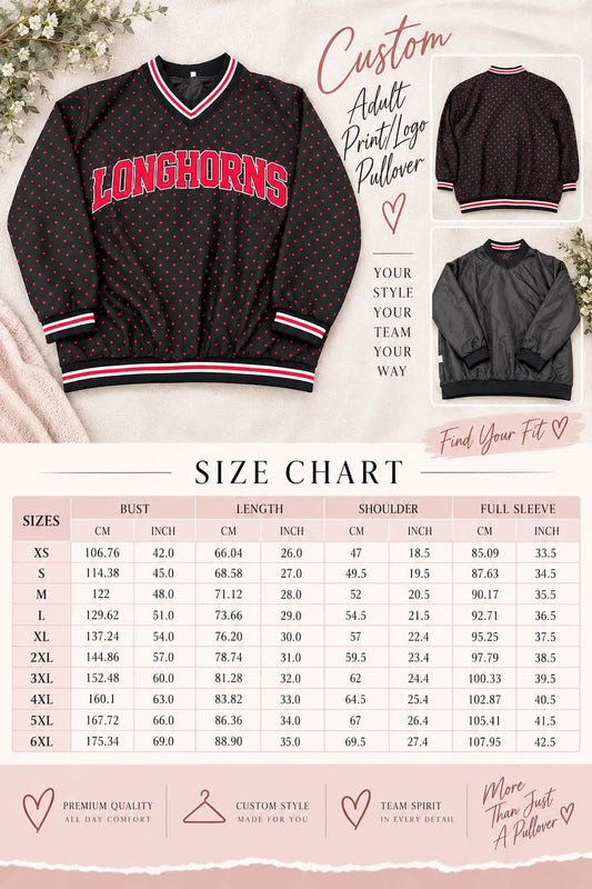 Custom Team Polka Dot Pullover