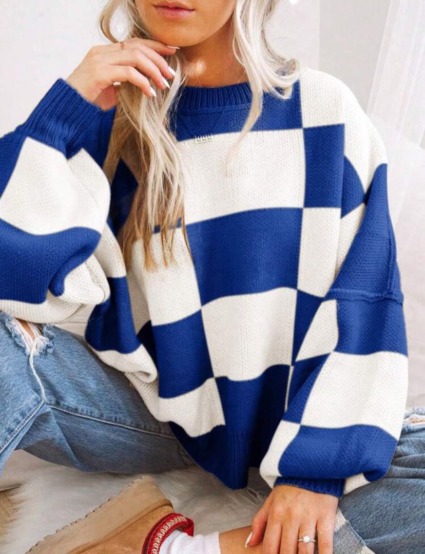 Cozy Checker Sweater