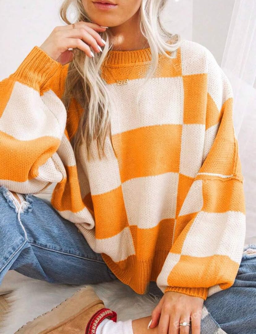 Cozy Checker Sweater
