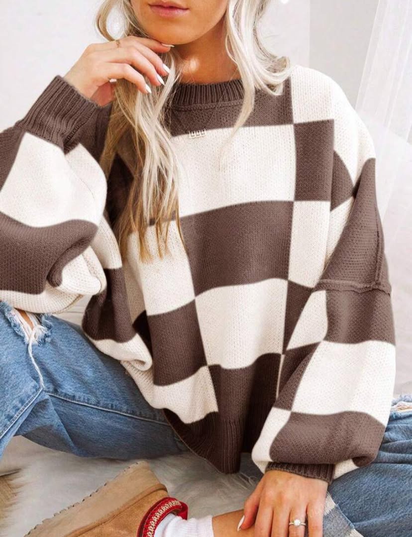 Cozy Checker Sweater