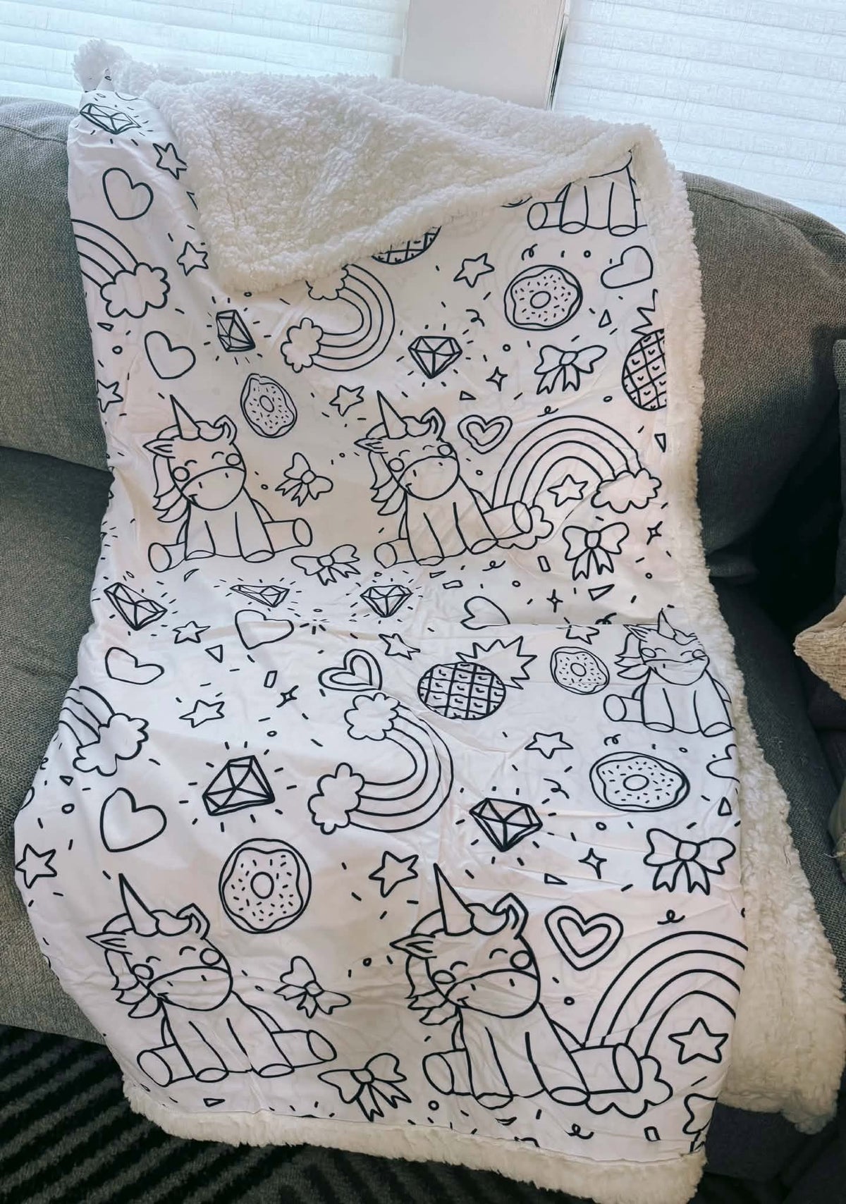 Custom Coloring Sherpa Blanket | PREORDER 🎨
