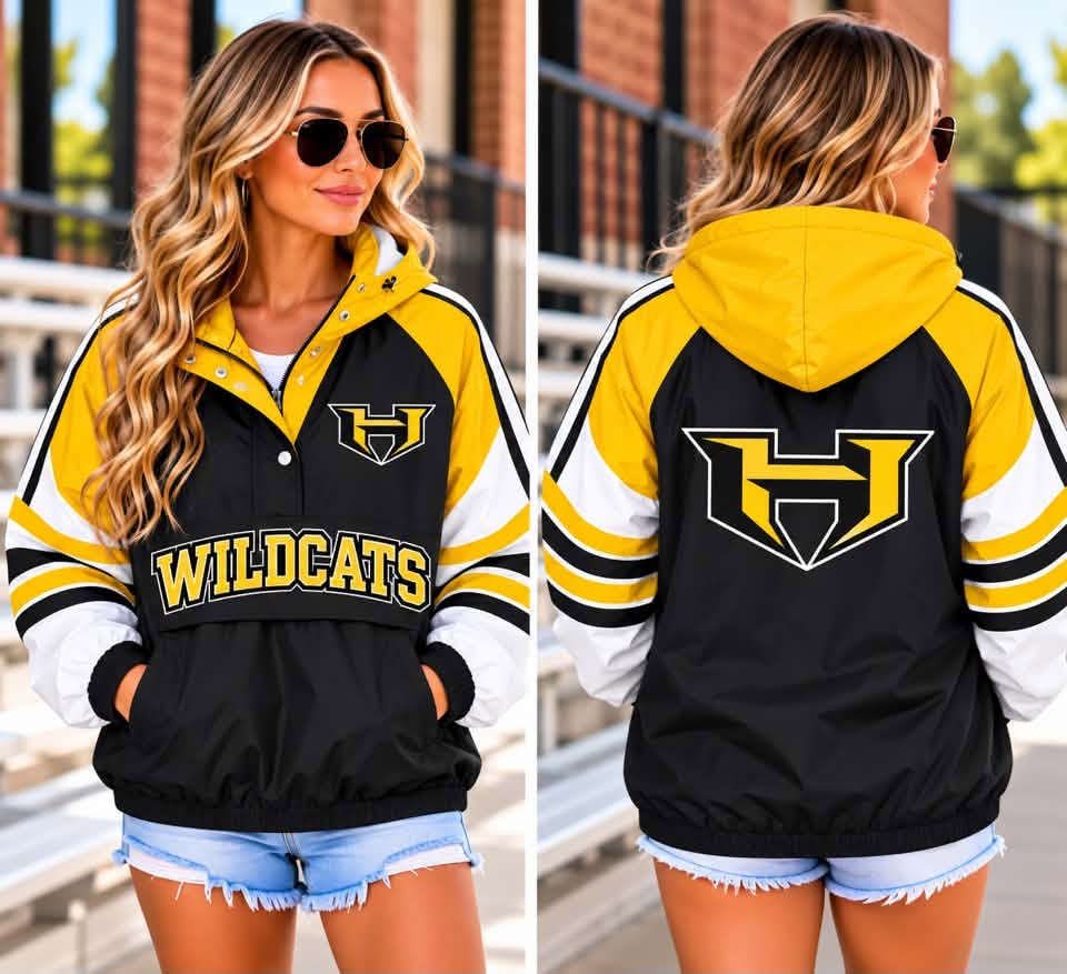 ⭐ Custom Team Spirit Windbreaker Pullover - Wildcats