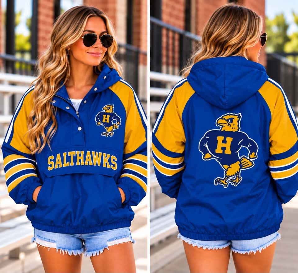 ⭐ Custom Team Spirit Windbreaker Pullover - Salthawks