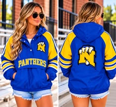 ⭐ Custom Team Spirit Windbreaker Pullover - Panthers