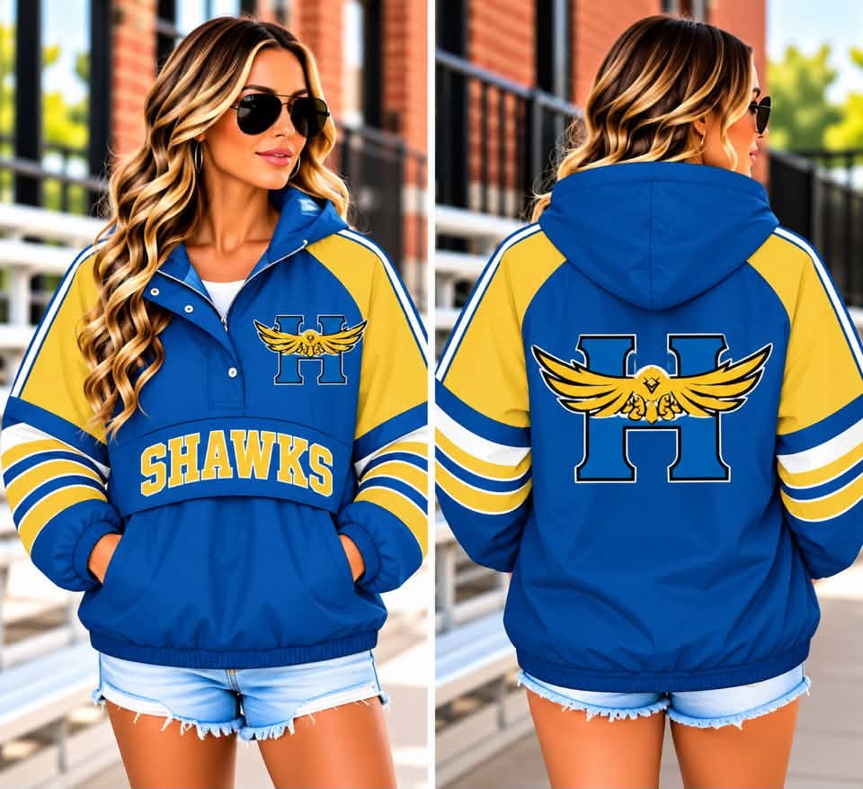 ⭐ Custom Team Spirit Windbreaker Pullover - Shawks