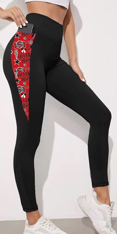 🖤💙❤️⚾ CUSTOM SCHOOL POCKET LEGGINGS⚾💛💛