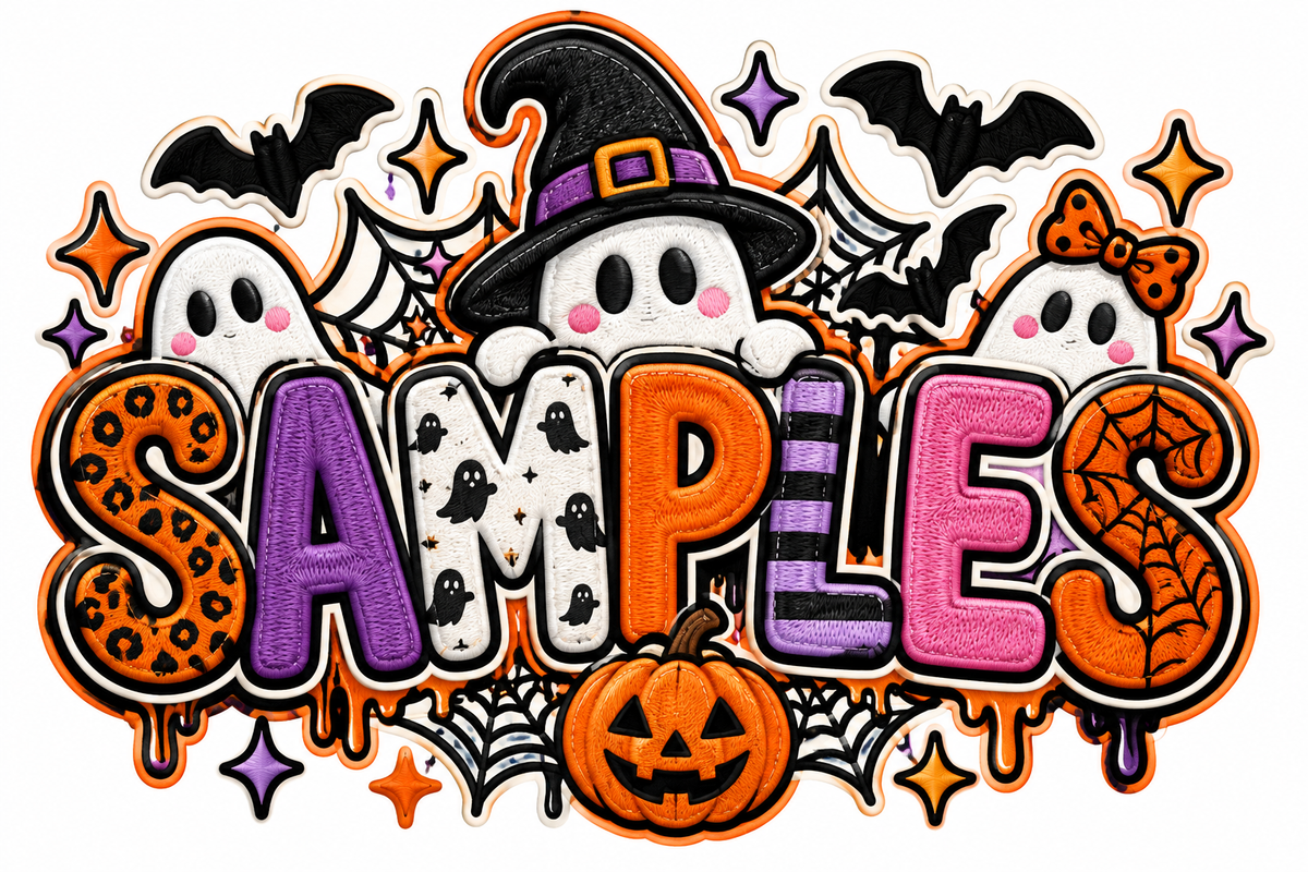 🎃 Halloween Embroidery Sample Stitch-Out