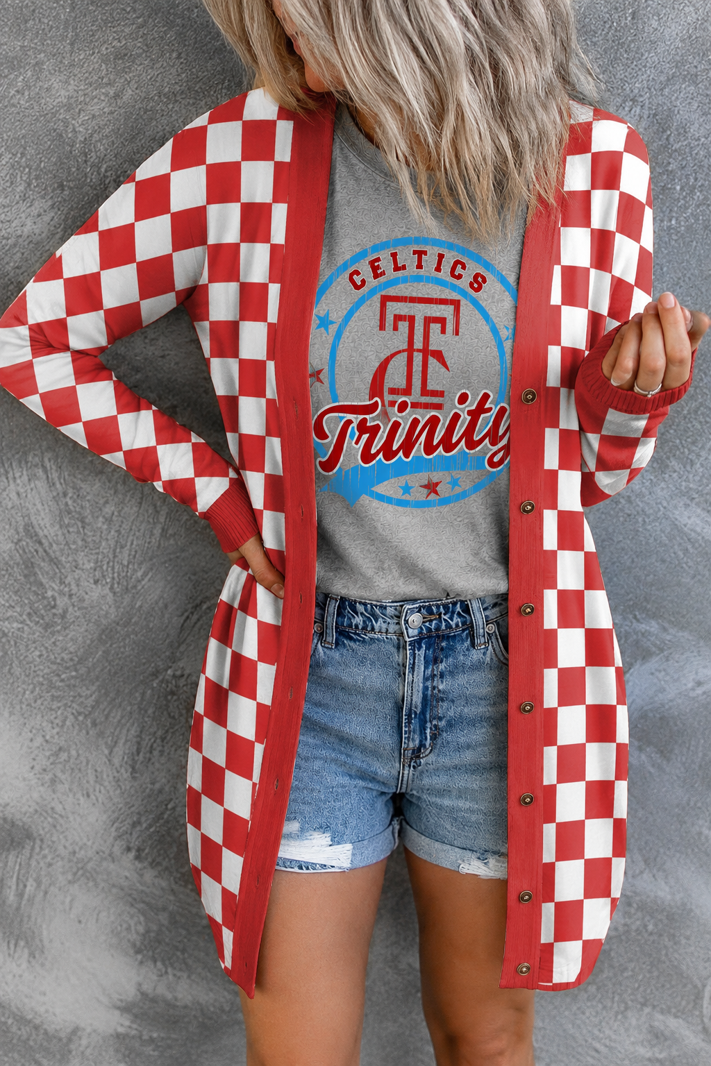 Checkered Cardigan
