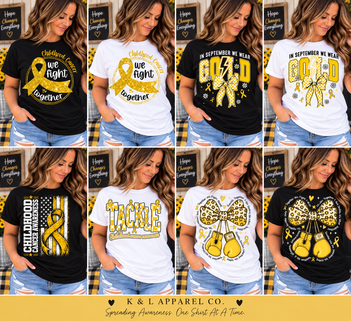 💛 Childhood Cancer Awareness Tees 💛