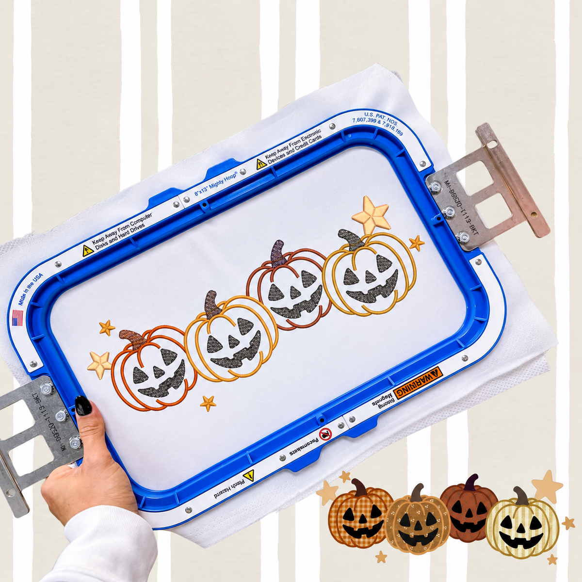 🎃 Halloween Embroidery Sample Stitch-Out