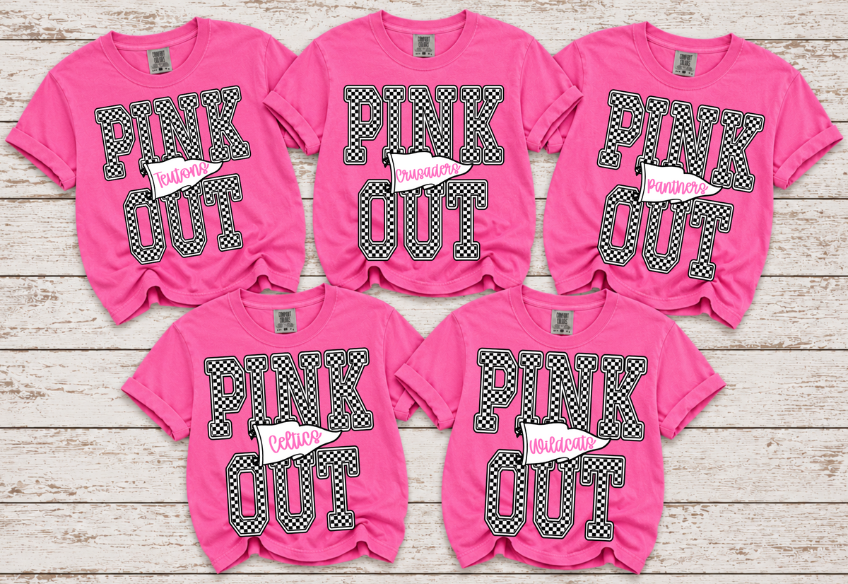 🎀 Pink Out School Spirit Comfort Colors Tee - Haysville Roadrunners