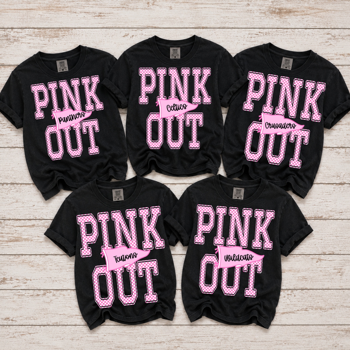 🎀 Pink Out School Spirit Comfort Colors Tee - Haysville Roadrunners