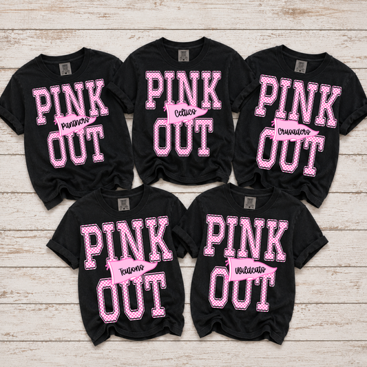 🎀 Pink Out School Spirit Comfort Colors Tee - Buhler Crusaders