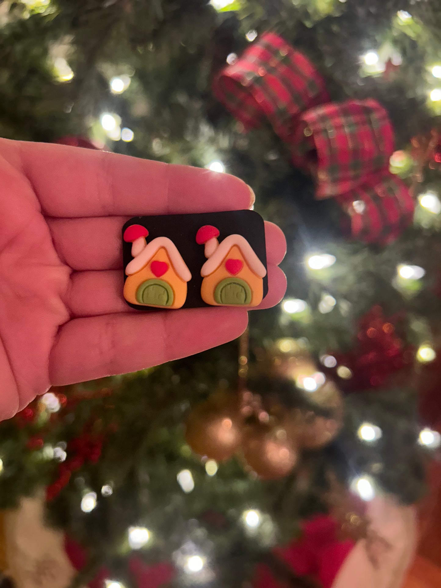 Gingerbread House Earrings