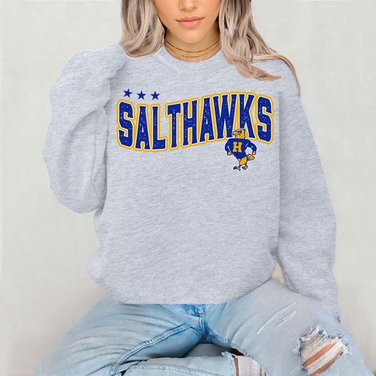 Salthawks Blue Font Distressed