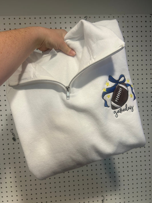 Game Day Embroidered Quarter Zip