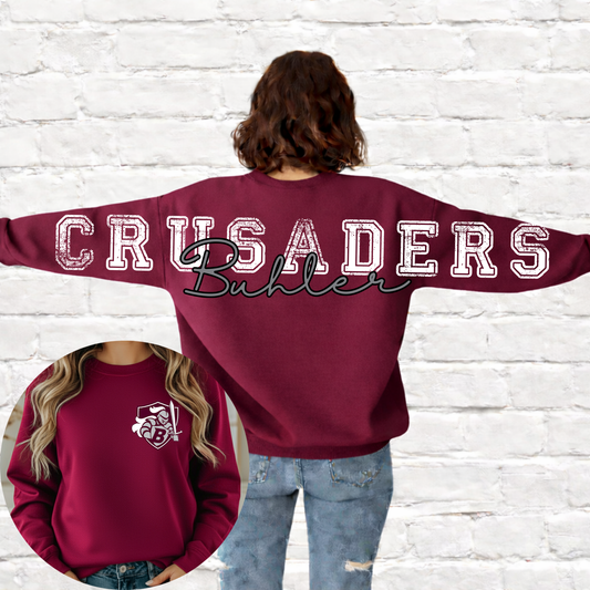 Full Back Distressed Mascot w/ Pocket