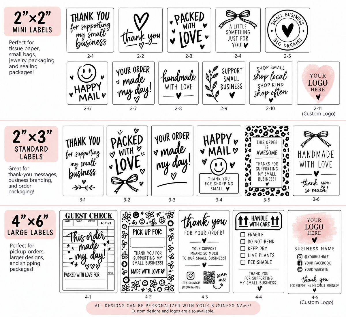 Custom Business Packaging Labels