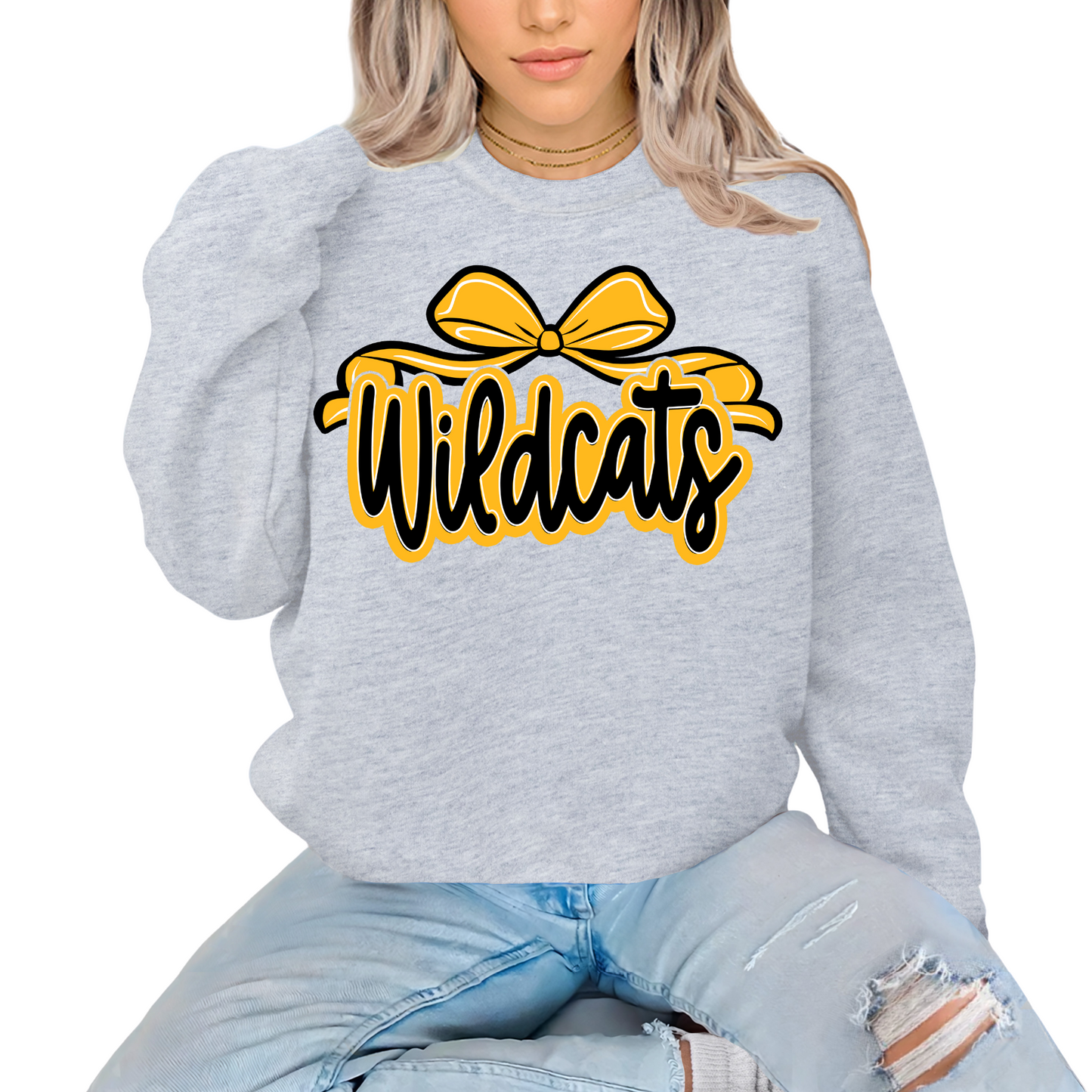 🎀 Bow Wildcats Spirit Sweatshirts – Gildan 18000 🎀