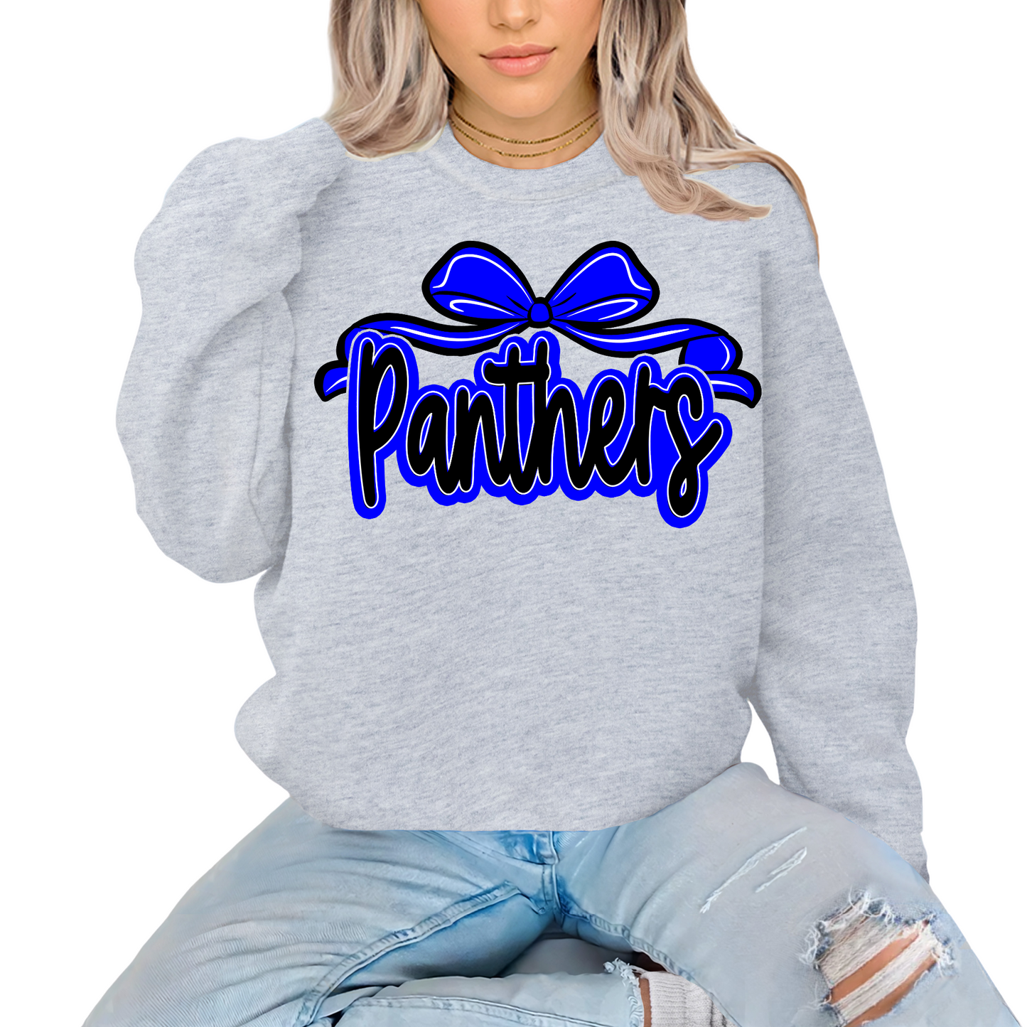 🎀 Bow Panthers Spirit Sweatshirts – Gildan 18000 🎀