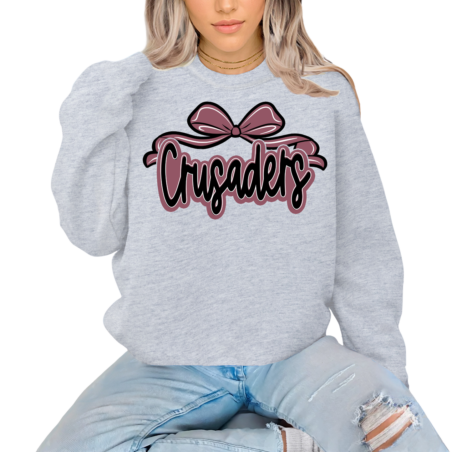 🎀 Bow Crusaders Spirit Sweatshirts – Gildan 18000 🎀